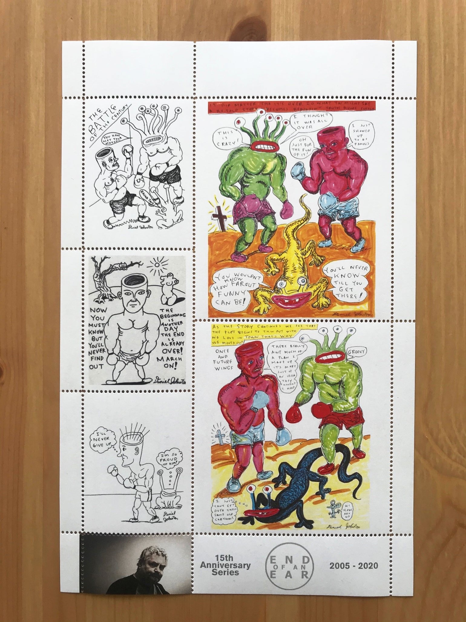 Daniel Johnston Stamp Sheet