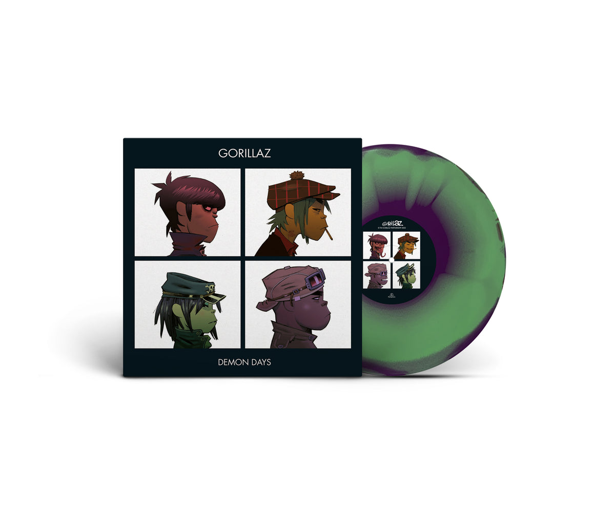 PRE-ORDER Gorillaz "Demon Days" [B&M Exclusive, Limited Green, Purple, and Red, Half-Speed] LP