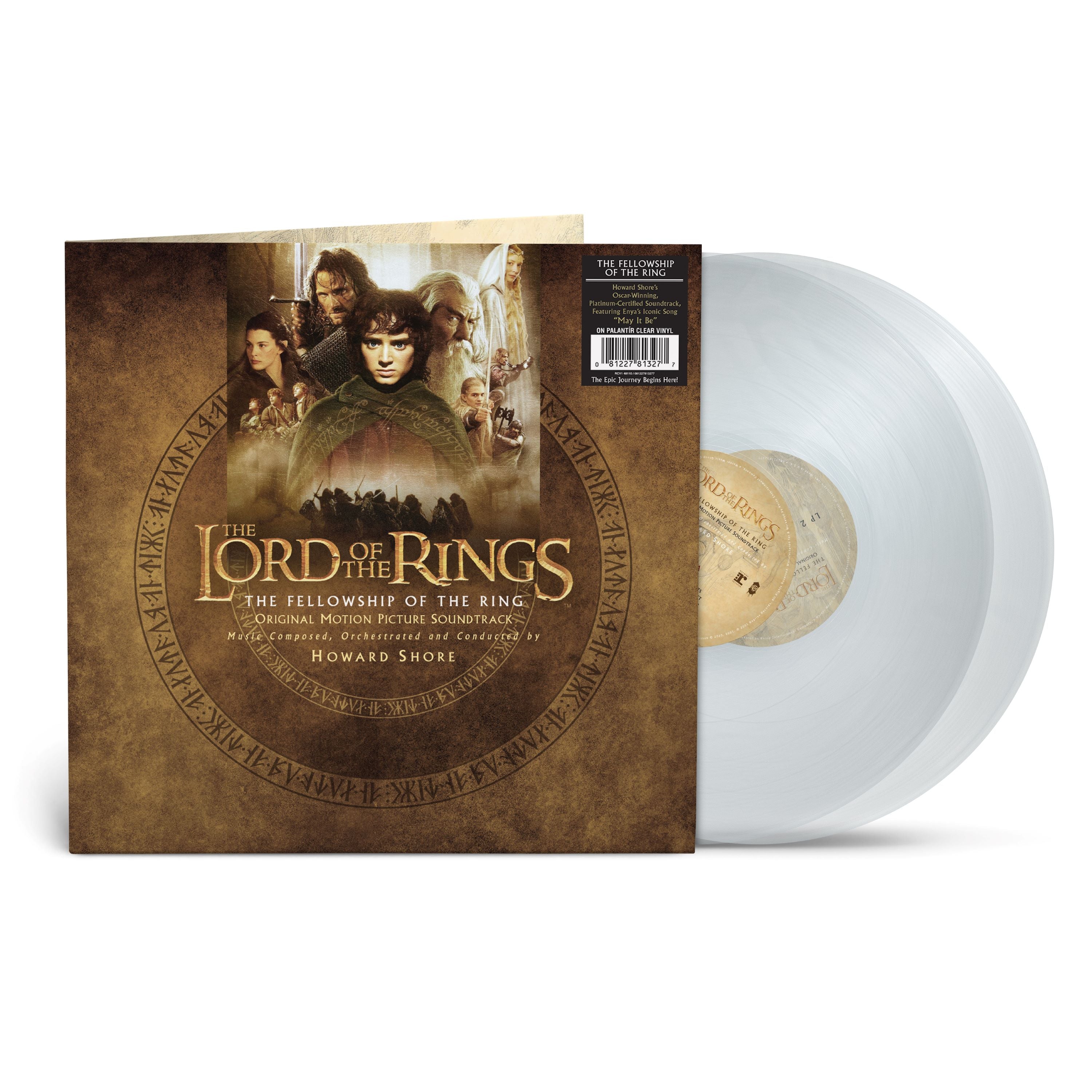 PRE-ORDER OST "The Lord of the Rings: Fellowship of the Ring" Howard Shore [Indie Exclusive "Palantir" Clear 2xLP Vinyl]