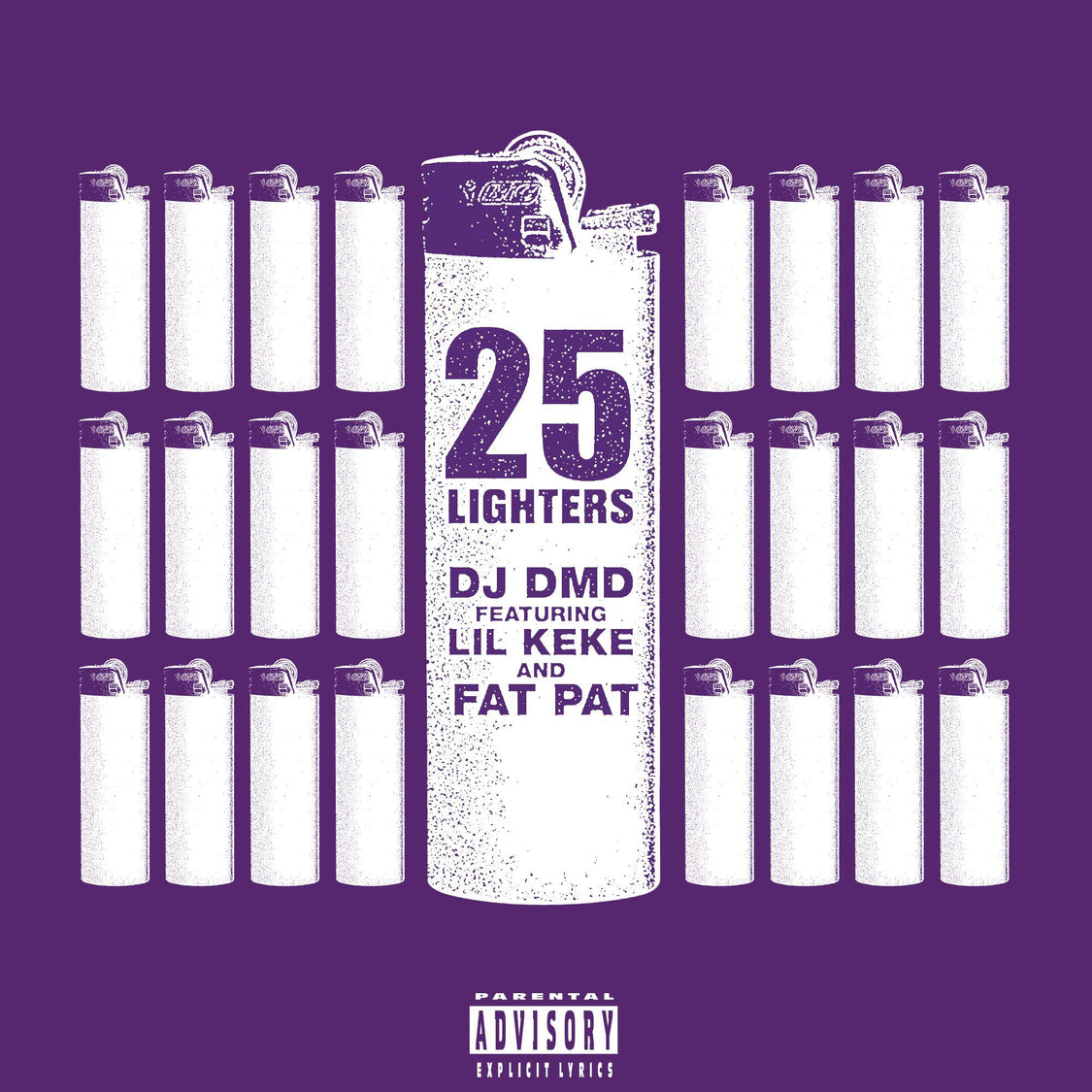 DJ DMD feat Lil Keke And Fat Pat "25 Lighters b/w Instrumental" 7"