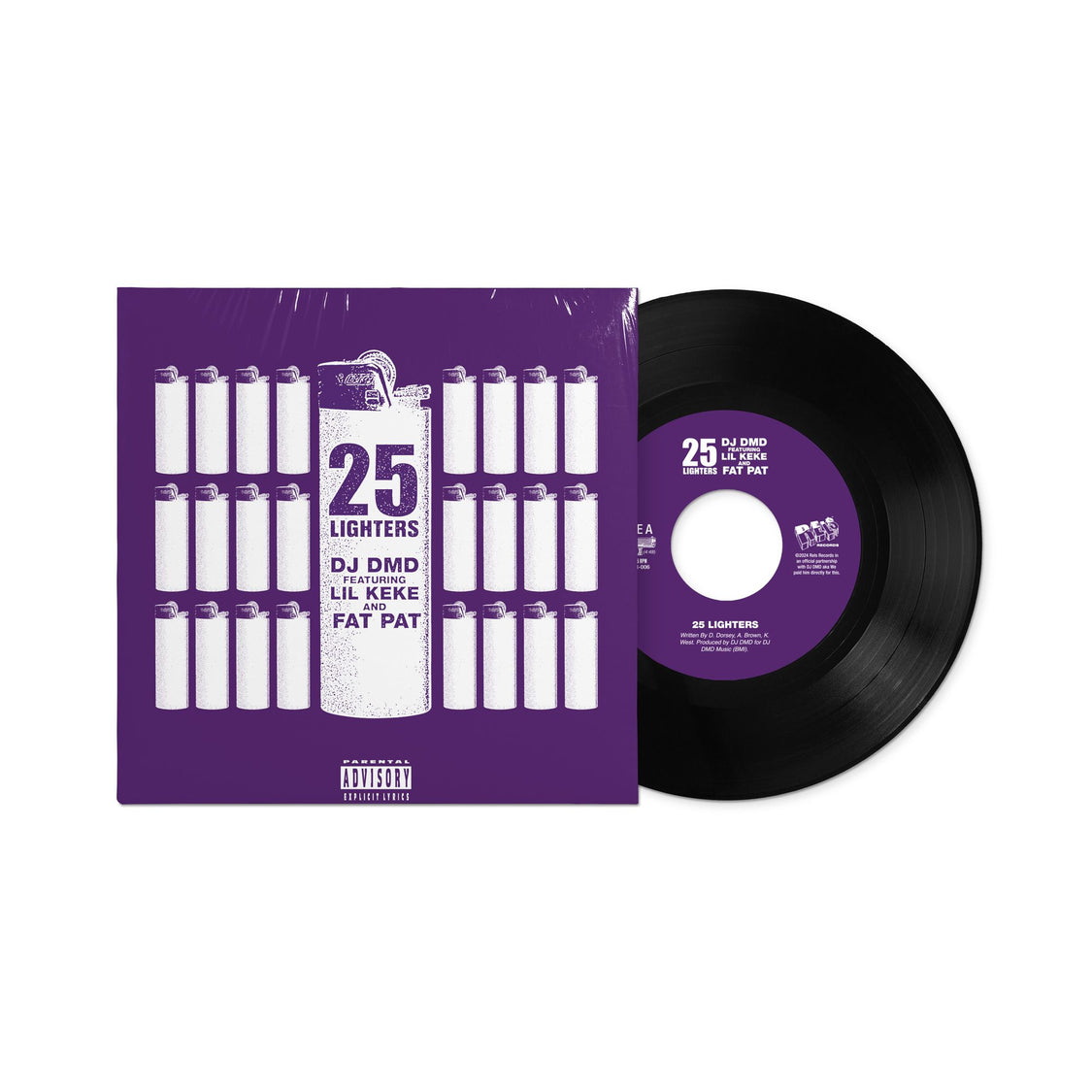 DJ DMD feat Lil Keke And Fat Pat "25 Lighters b/w Instrumental" 7"