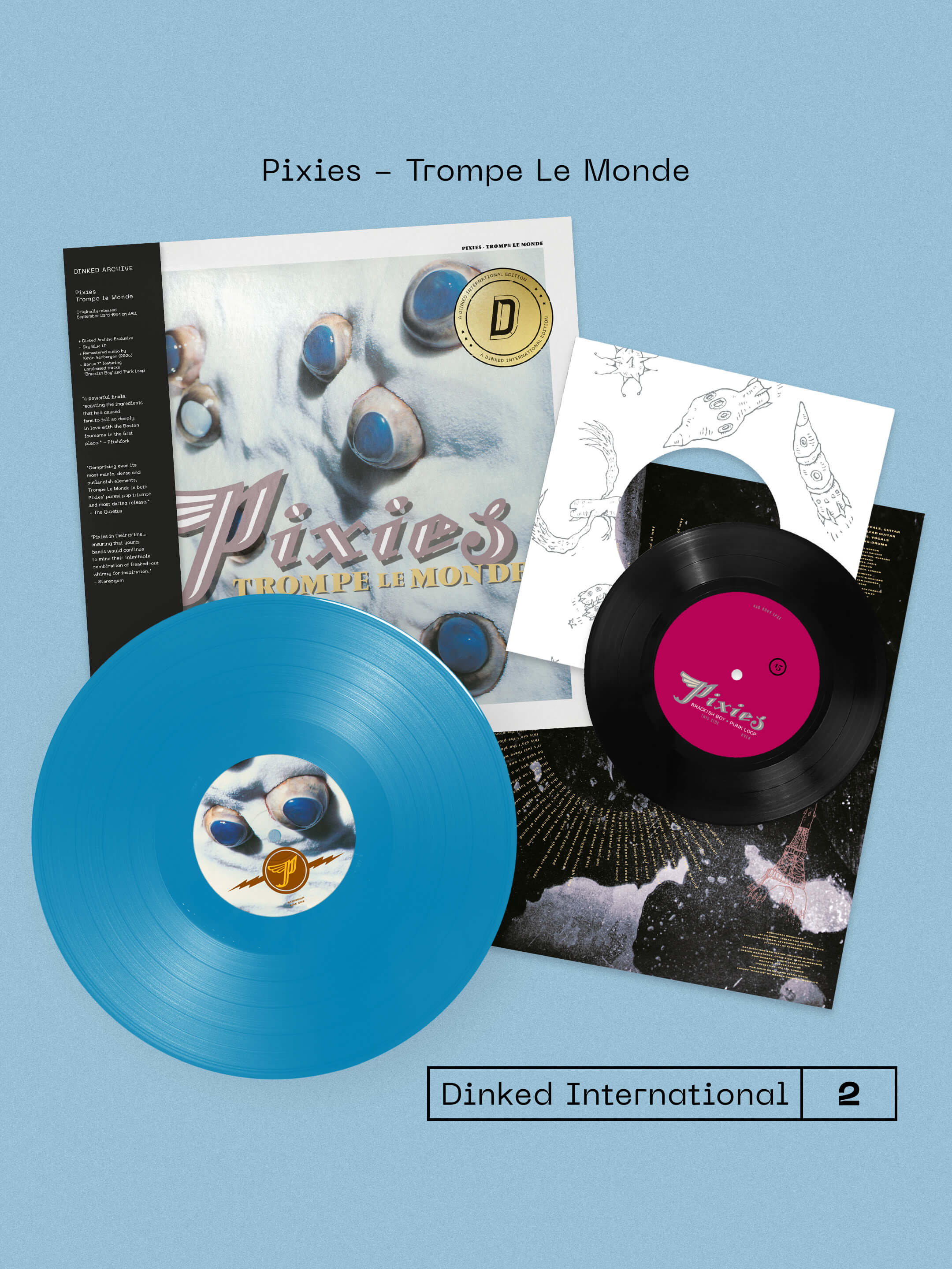 PRE-ORDER Pixies "Trompe Le Monde"  LP+7" [Dinked Edition]