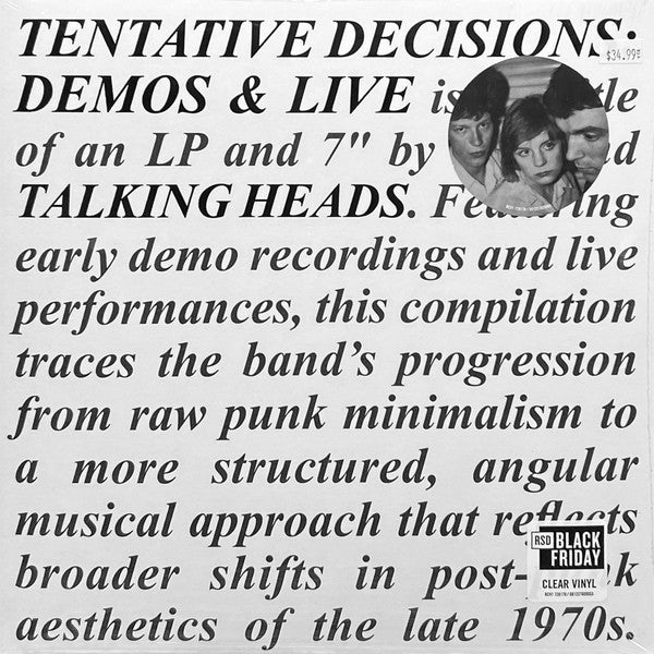 Talking Heads "Tentative Decisions: 1974-1976"
