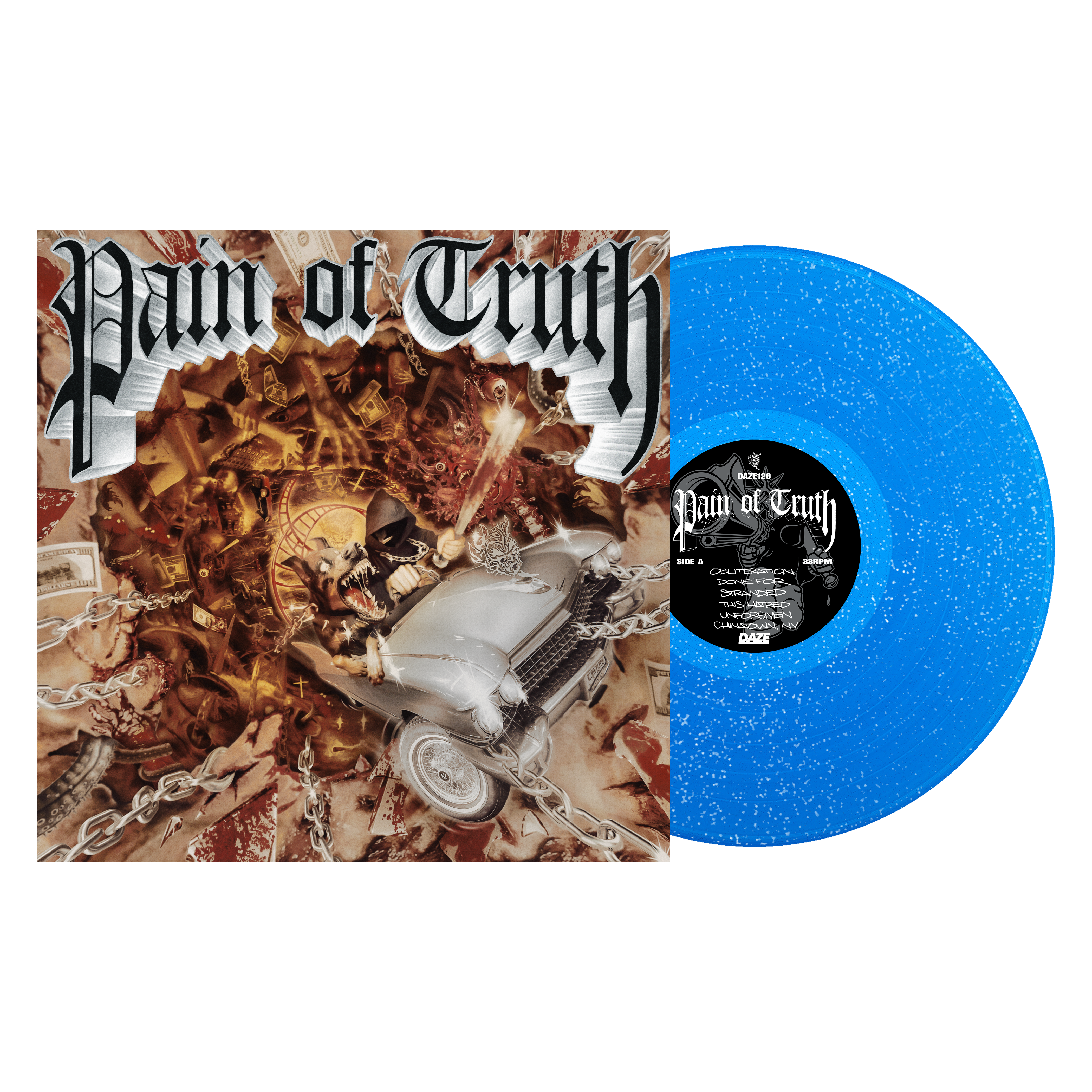 PRE-ORDER Pain Of Truth "s/t" [Clear Blue Glitter] EXCLUSIVE LP