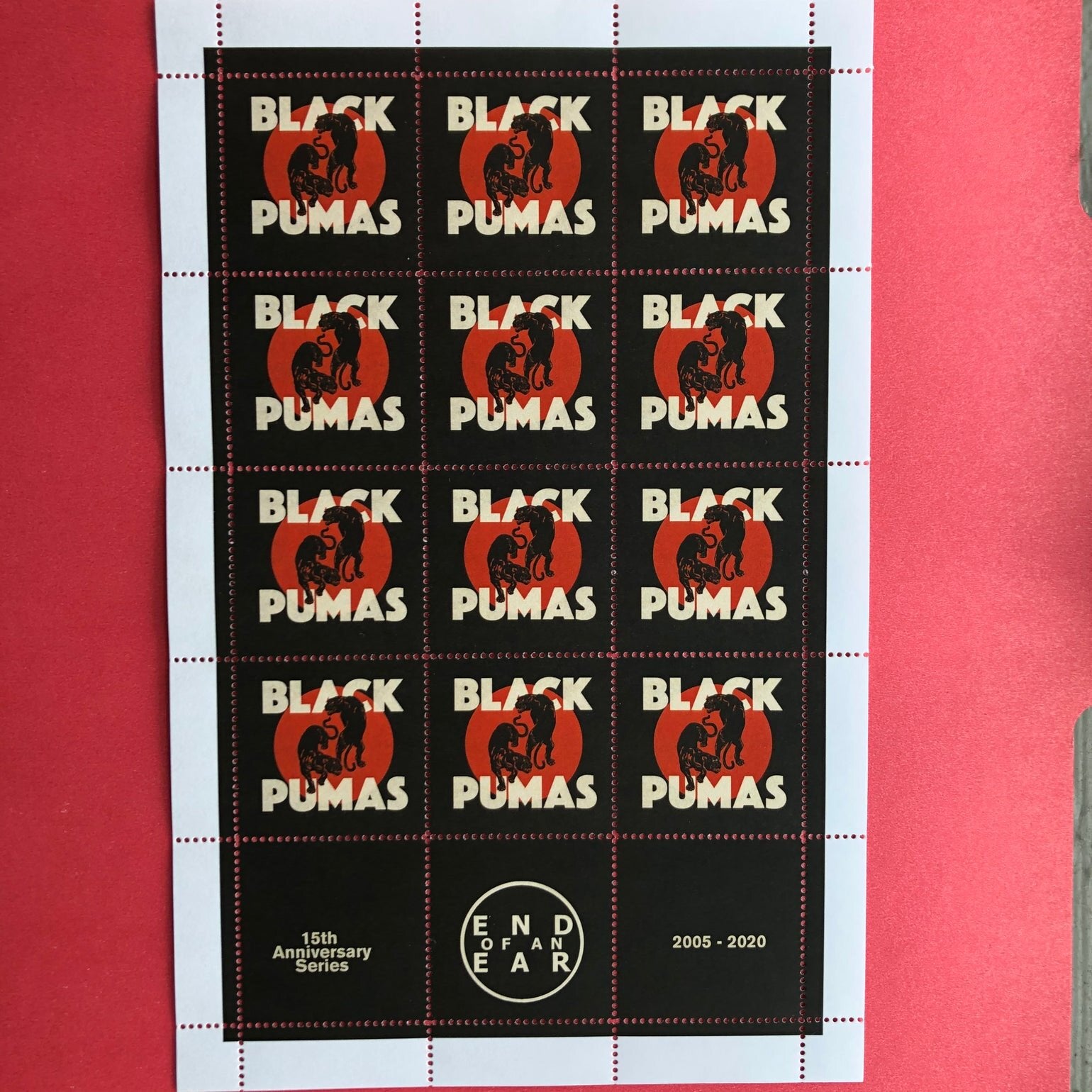 Black Pumas Stamp Sheet