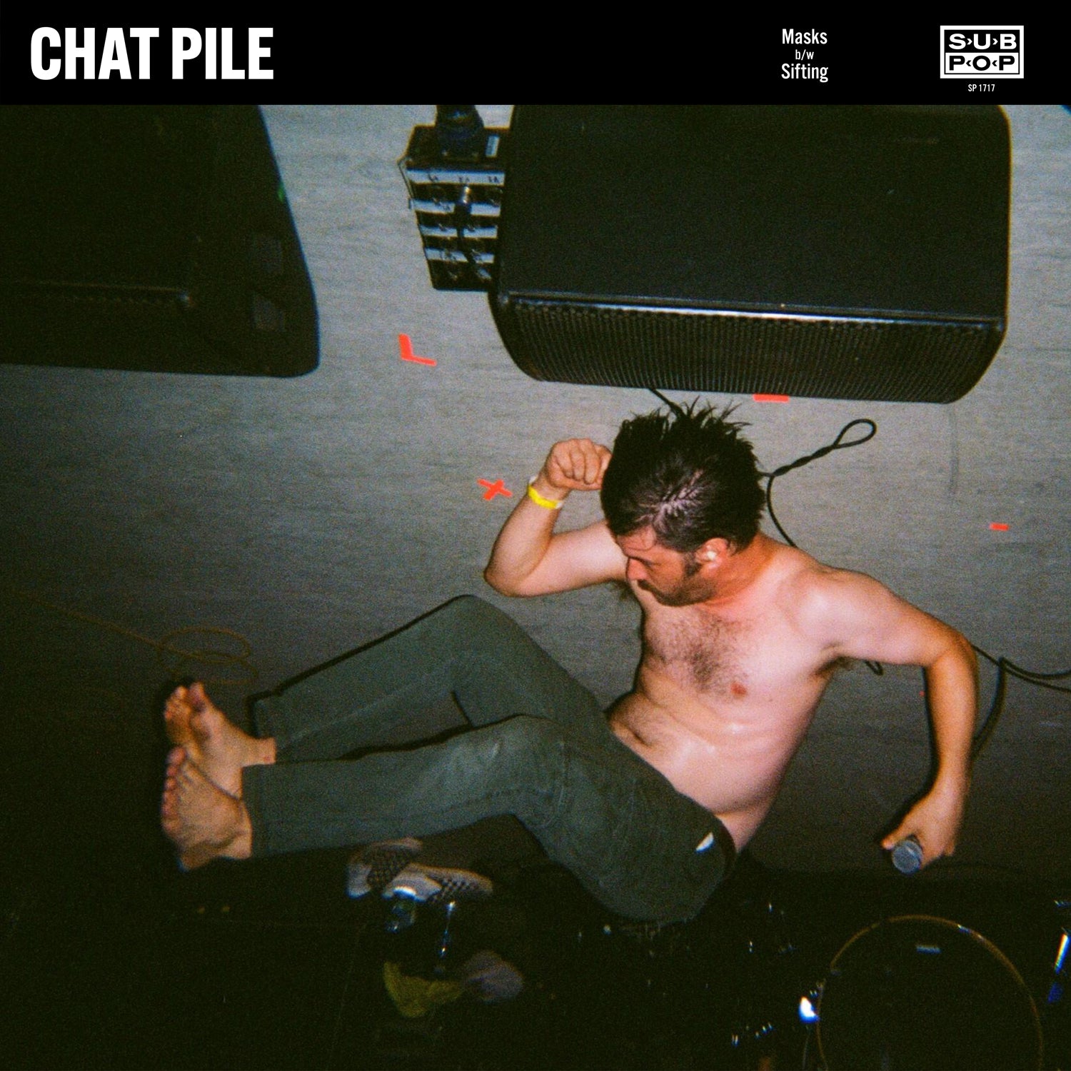 PRE-ORDER Chat Pile "Masks b/w Sifting" 7" [Sea Glass w/ Black Swirl Vinyl]