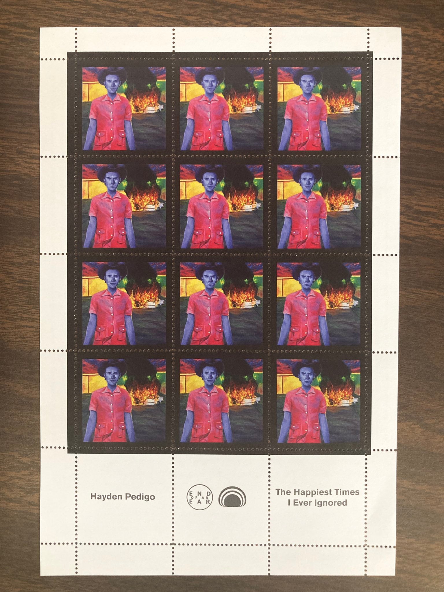 Hayden Pedigo Stamp Sheet