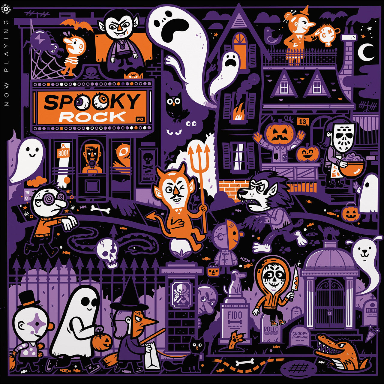 |v/a| "Now Playing: Spooky Rock" [Orange Vinyl]