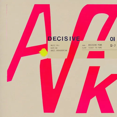 Decisive Pink (Angel Deradoorian & Kate NV) A"Ticket to Fame" [Pink Vinyl]