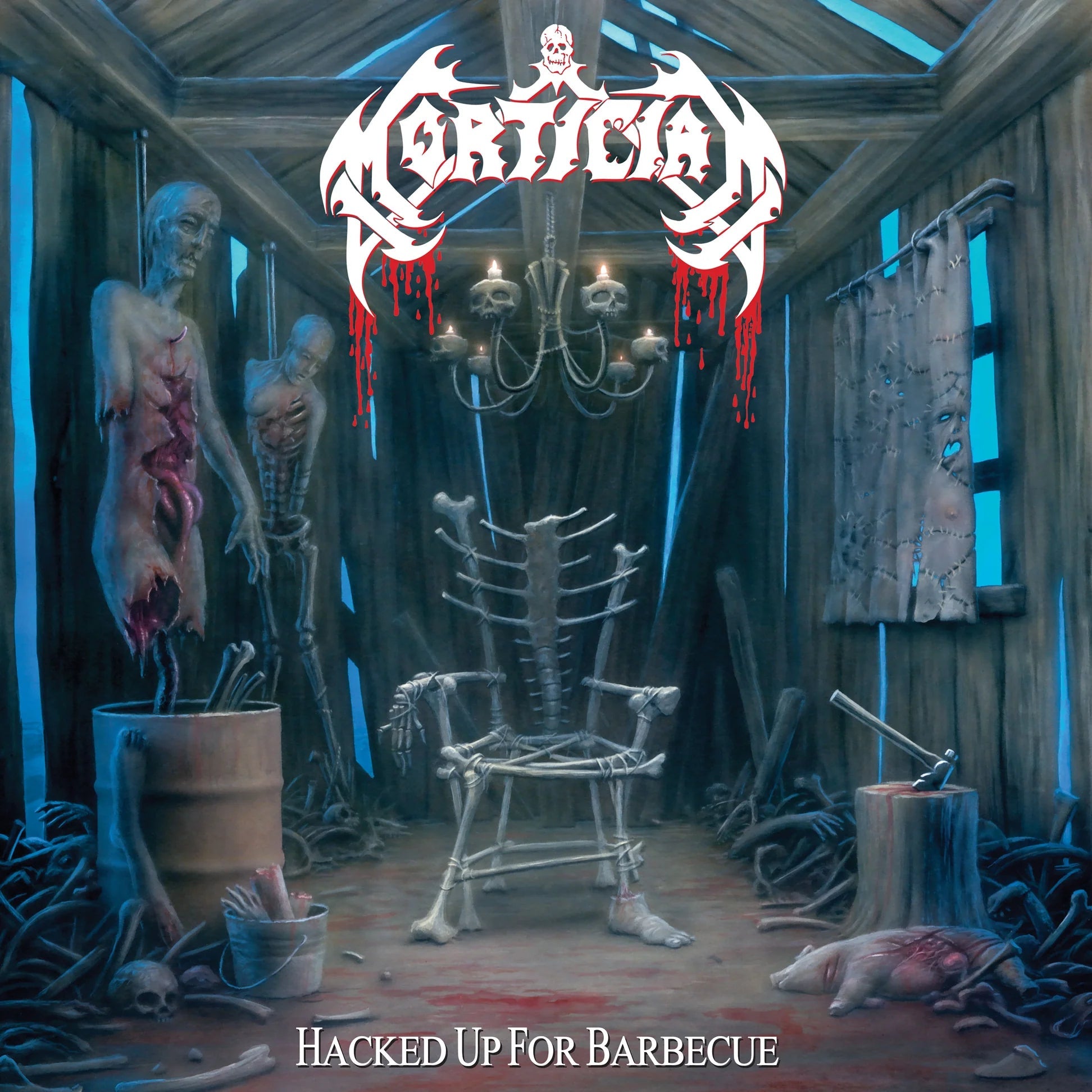 Mortician "Hacked Up For Barbecue" [White w/ Splatter Vinyl]
