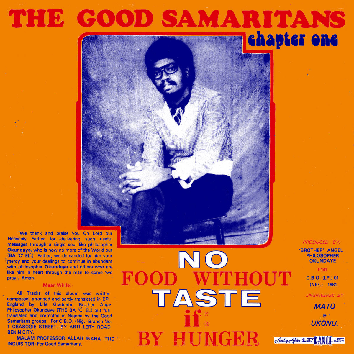 Good Samaritans, The "No Food Without Taste If By Hunger" [Orange Vinyl]
